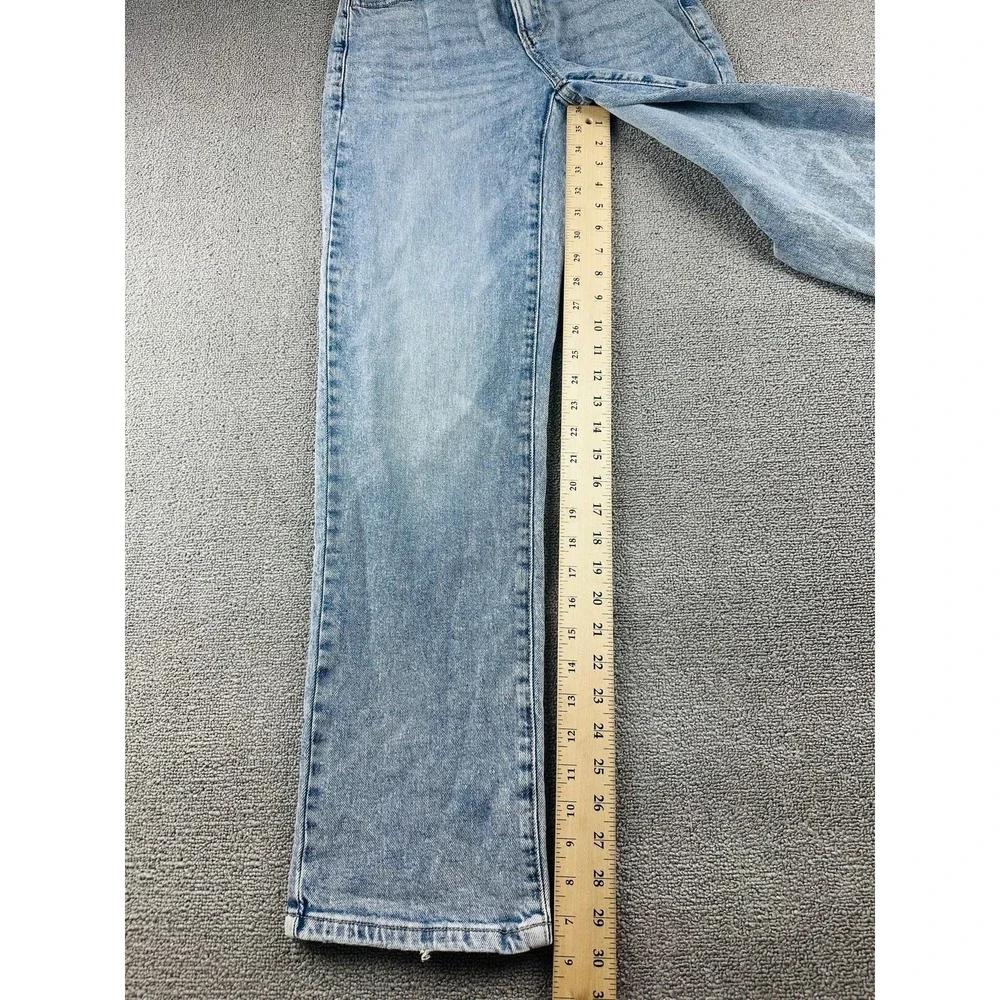SO Jeans Women 1 / 25W Blue High Rise Straight Acid Wash Cotton Streetwear Urban